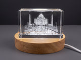 Taj Mahal 3D Gravé Crystal Souvenir souvenir