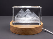Great Pyramid of Giza 3D Engraved Crystal 
