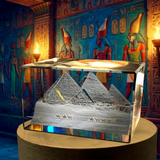Great Pyramid of Giza Trophy Award Recognition - 3D Crystal Keepsake Souvenir with LED Base - Custom Award From A&B Crystal Collection