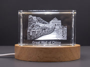 Great Wall Of China 3D Engraved Crystal Trophy Award — Made in Canada
