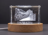 Great Wall Of China 3D Engraved Crystal Trophy Award — Made in Canada