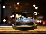 The Guggenheim Bilbao Spain 3D Engraved Crystal Keepsake A&B Crystal Collection