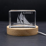 Bluenose 3D Engraved Crystal — Made in Canada - Custom Award From A&B Crystal Collection