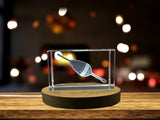 Fishing Float Crystal Recognition - 3D Engraved Art Piece with LED Base Light for Anglers - Custom Award From A&B Crystal Collection