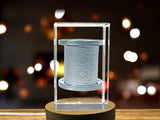 Recognition Premium 3D Engraved Fishing Line Crystal Sculpture - Unique Gift for Anglers - Custom Award From A&B Crystal Collection