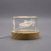 Bass Boat 3D Engraved Crystal Gift — Made in Canada