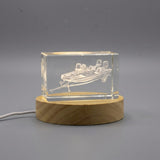Bass Boat 3D Engraved Crystal Gift — Made in Canada