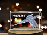 Pheasant Majesty 3D Crystal Keepsake | Handcrafted in Canada A&B Crystal Collection