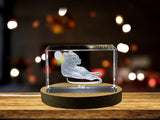 3D Engraved Raccoon Crystal with LED Base Light - Multiple Sizes A&B Crystal Collection