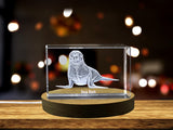 Serenade de lion de mer | Keeprsake à cristal gravé 3D