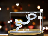 Serpent Serenity | Snake Design | 3D Engraved Crystal Keepsake A&B Crystal Collection