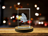 Unique 3D Engraved Crystal with Baboon Design - Perfect Gift for Animal Lovers