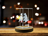 Unique 3D Engraved Crystal with Baboon Design - Perfect Gift for Animal Lovers A&B Crystal Collection