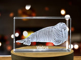Ocean Guardian | Walrus Design | 3D Engraved Crystal Keepsake A&B Crystal Collection