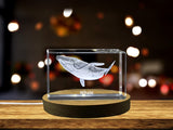 Océan Symphonie | Design des baleines | Keeprsake à cristal gravé 3D