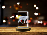 Esprit sauvage | Design du loup | Keeprsake à cristal gravé 3D