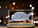 Sea Turtle | 3D Engraved Crystal A&B Crystal Collection