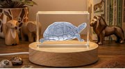 Sea Turtle 3D Engraved Crystal Trophy Award Recognition - Handcrafted in Canada with LED Base Light