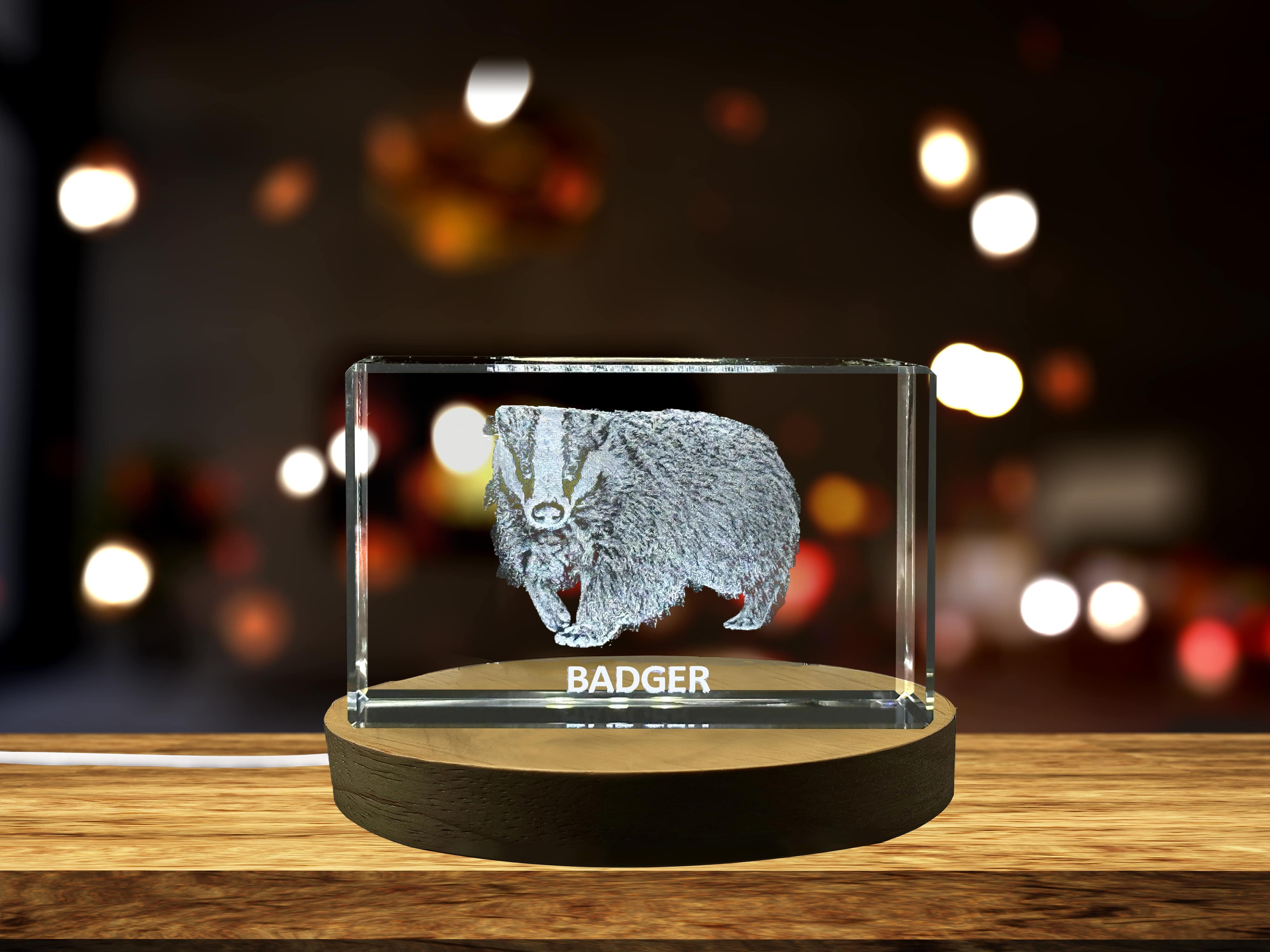 3D Engraved Badger Crystal Trophy Award AB Crystal Collection 3d-engraved-badger-crystal-trophy-award-ab-crystal-collection