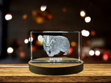 Unique 3D Engraved Crystal with Badger Design - Perfect Gift for Animal Lovers