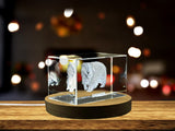 Unique 3D Engraved Crystal with Badger Design - Perfect Gift for Animal Lovers A&B Crystal Collection