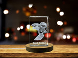 Unique 3D Engraved Crystal with Bald Eagle Design - Perfect Gift for Bird Lovers A&B Crystal Collection