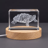 Pond Slider Turtle Recognition Award - Engraved 3D Engraved Crystal Paperweight Home Decor — Made in Canada - Custom Award From A&B Crystal Collection