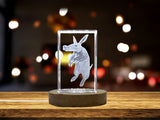 Unique 3D Engraved Crystal with Aardvark Design - Perfect Gift for Animal Lovers A&B Crystal Collection