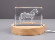 3D Engraved Crystal Paso Fino Horse — Made in Canada