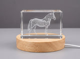 3D Engraved Crystal Paso Fino Horse — Made in Canada