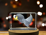 Dutch Bantam Chicken Crystal Recognition Figurine Trophy – Elegant Gift for Chicken Farmers & Lovers - Custom Award From A&B Crystal Collection