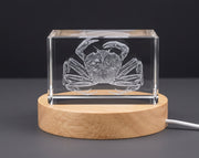 Award-Winning 3D Engraved Crystal Atlantic Crab Trophy — Made in Canada