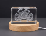 Atlantic Crab — 3D laser-engraved crystal keepsake, Made in Canada