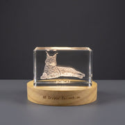 Unique 3D Engraved Crystal with Bobcat Design - Perfect Gift for Animal Lovers