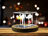 Unique 3D Engraved Crystal with Camel Design - Perfect Gift for Animal Lovers A&B Crystal Collection