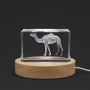 3D Engraved Camel 3D Engraved Crystal — Made in Canada