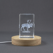 Recognition 3D Engraved Caribou Crystal Trophy – Unique Gift for Nature Lovers, Made in Canada
