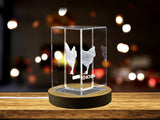 Unique 3D Engraved Crystal of a Majestic Chicken - Perfect for Farmhouse Decor and Poultry Enthusiasts A&B Crystal Collection