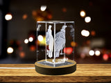 Breathtaking 3D Engraved Crystal of a Majestic Condor - Perfect for Bird Lovers and Wildlife Enthusiasts A&B Crystal Collection