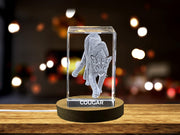 Stunning 3D Engraved Crystal of a Majestic Cougar - Perfect for Wildlife Enthusiasts and Mountain Lovers