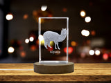 Crystal gravé 3D unique avec conception d'alpaga - Cadeau parfait pour les amoureux des animaux