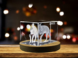 Striking 3D Engraved Crystal of a Wild Coyote - Perfect for Animal Lovers and Nature Enthusiasts A&B Crystal Collection