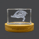 Mighty Crocodile 3D Engraved Crystal Trophy Award — Made in Canada