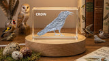 Regal Crow for Bird Lovers | Majestic 3D Engraved Crystal Trophy Recognition Award — Made in Canada