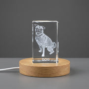 Loyal Dog 3D Engraved Crystal Trophy Award — Made in Canada