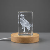 Loyal Dog 3D Engraved Crystal Trophy Award — Made in Canada - Custom Award From A&B Crystal Collection