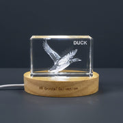 Majestic Duck 3D 3D Engraved Crystal Trophy Award — Made in Canada