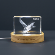 Majestic Duck 3D Crystal Trophy Award - Recognition for Bird Lovers, Exquisite Engraved Sculpture