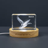 Majestic Duck 3D 3D Engraved Crystal Trophy Award — Made in Canada