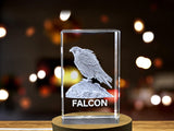 Exquisitely Crafted Crystal Falcon Sculpture | Unique Engraved Home Decor A&B Crystal Collection